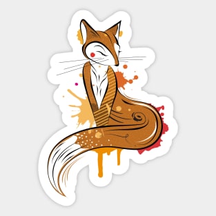 Graffiti Fox Sticker